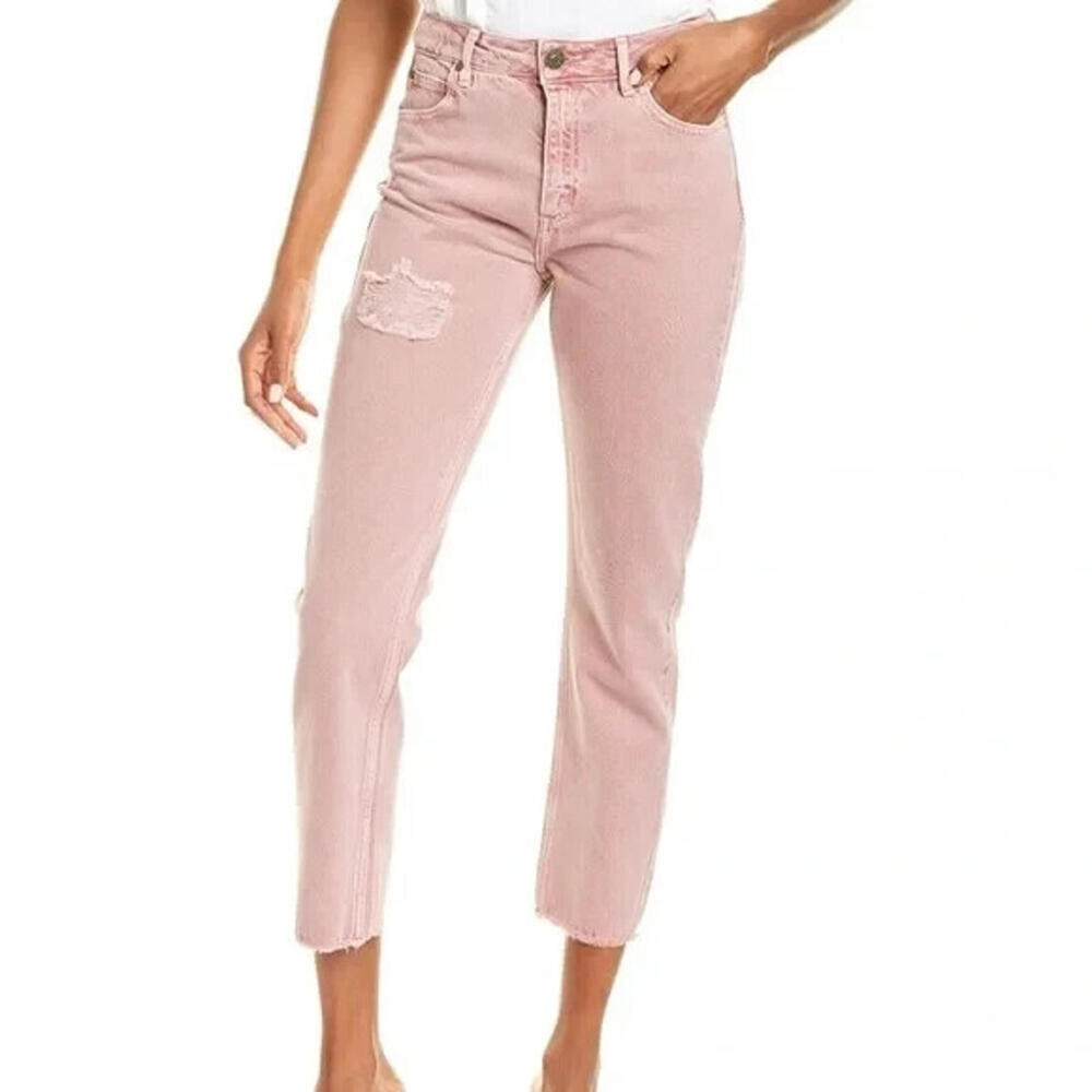 Sandro Women Jeans Jilly Rose Slim Straight Jeans distressed size 4 NWT $350msrp